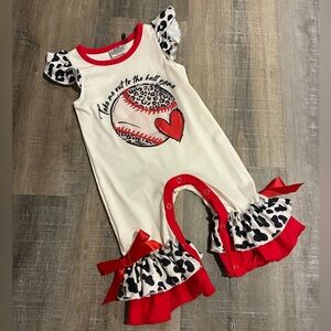 Cute Baseball-Themed Baby Romper